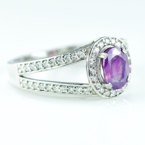 1.51ct. tw. Sapphire - Diamond - Purple Sapphire - Image 2