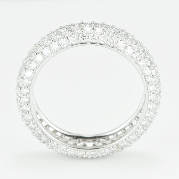 Ring Platinum - 2.55ct. tw. Diamond (Natural) - VVS-Pavé Set-Wedding Ring - Image 3