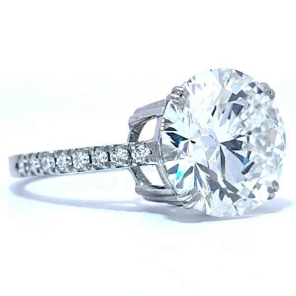 Ring Platinum - 6.29ct. tw. Diamond (Lab-grown) - Diamond - Exceptional Ring - Image 2
