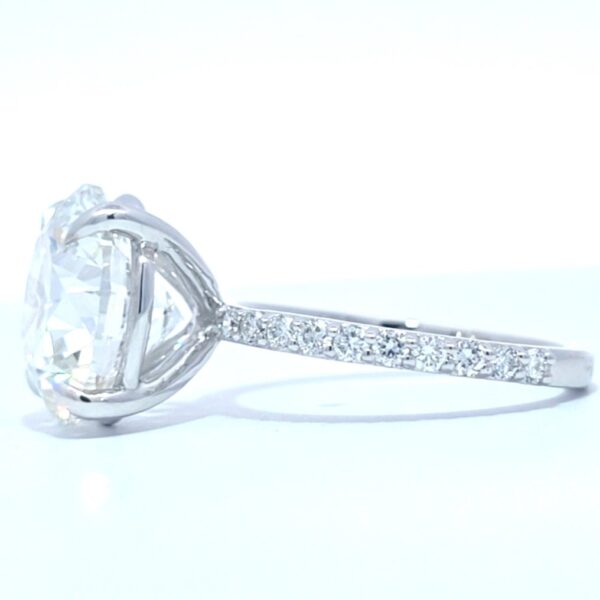 Ring - 18 kt. White gold - 7.42ct. tw. Diamond (Lab-grown) - Diamond - Engagement Ring - Image 3