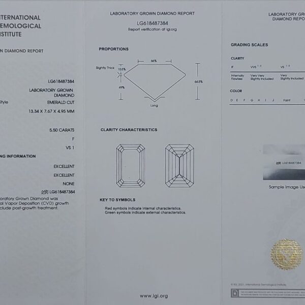 Ring Platinum - 5.90ct. tw. Diamond (Lab-grown) - Diamond - Image 5