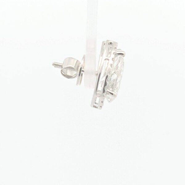 Earrings - 14 kt. White gold - 4.42ct. tw. Diamond (Lab-grown) - Diamond - Exact Matching Pair - Image 2