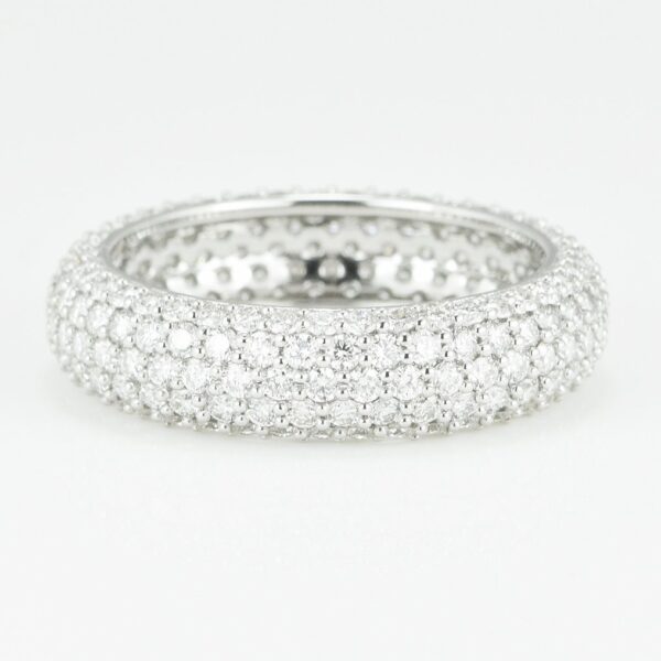 Ring Platinum - 2.55ct. tw. Diamond (Natural) - VVS-Pavé Set-Wedding Ring