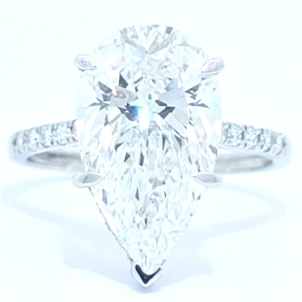 Ring Platinum - 5.33ct. tw. Diamond (Lab-grown) - Diamond - IGI Certified - Image 4