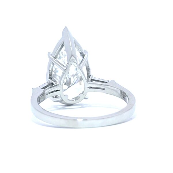 Ring Platinum - 5.34ct. tw. Diamond (Lab-grown) - Diamond - E, VS1 , - Image 4